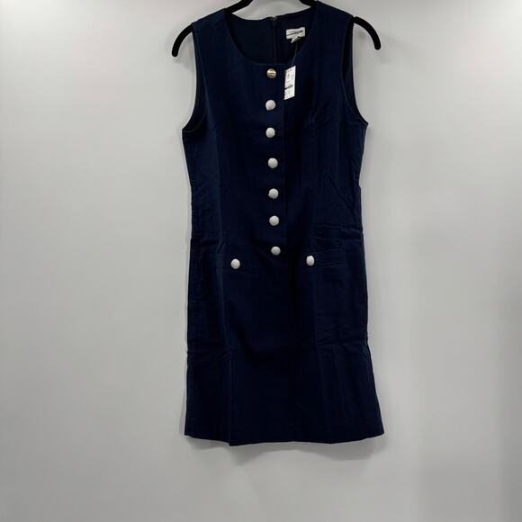 J.Crew Linen-blend button-front mini dress - Picture 4 of 8